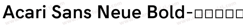 Acari Sans Neue Bold字体转换